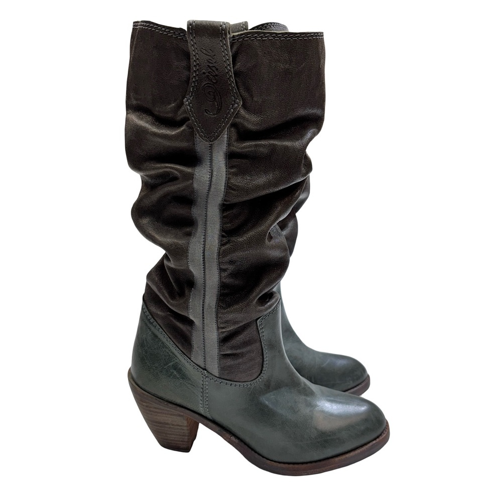 Diesel Women’s Vintage Y2K Slouchy Leather Boots Sz 37